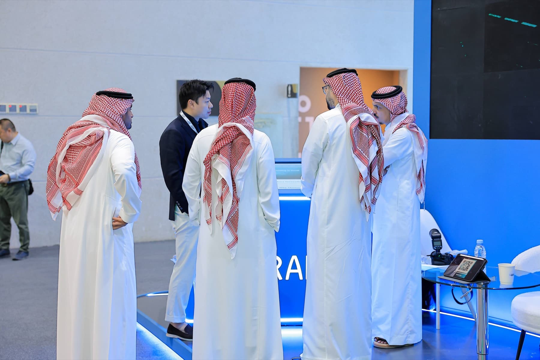 On a client stand at a conference in Riyadh